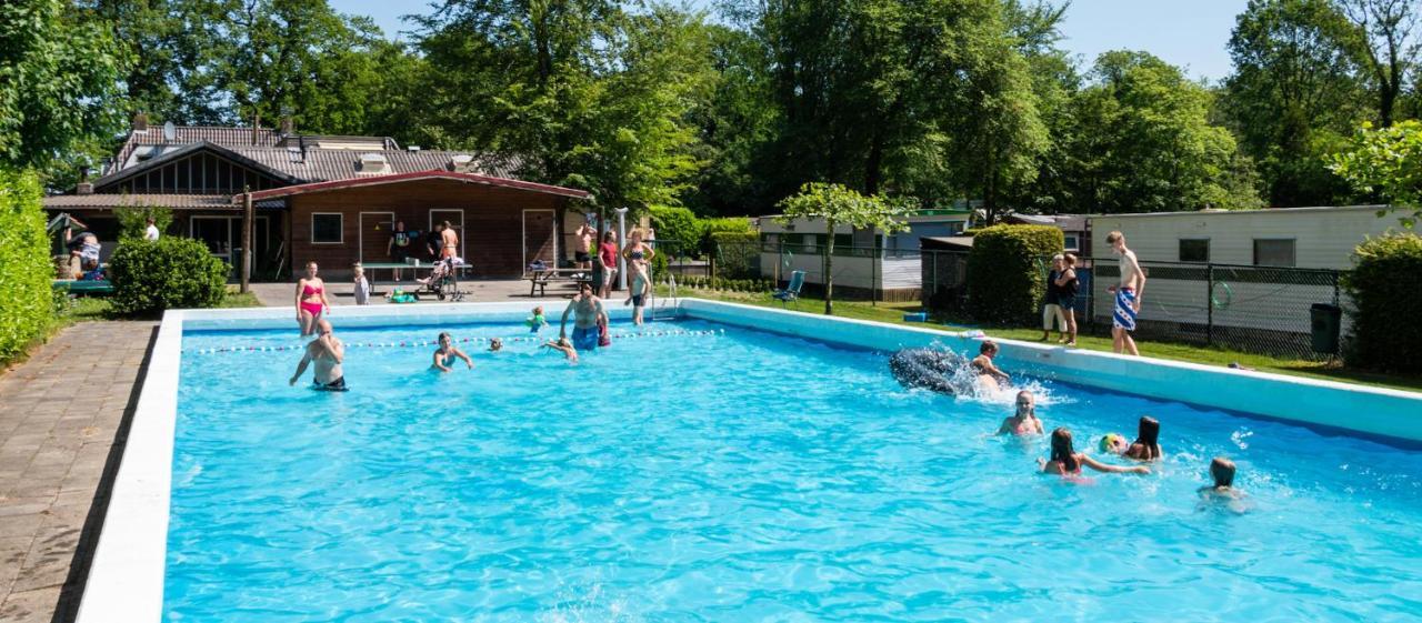 Chalet 'T Rijsterbos Op Camping Met Zwembad! Villa Exterior foto